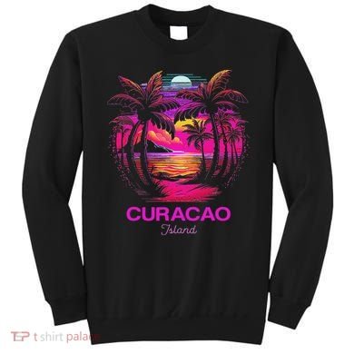 Vacation Souvenir Palm Tree Curacao Sweatshirt