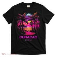 Vacation Souvenir Palm Tree Curacao T-Shirt thumb 0
