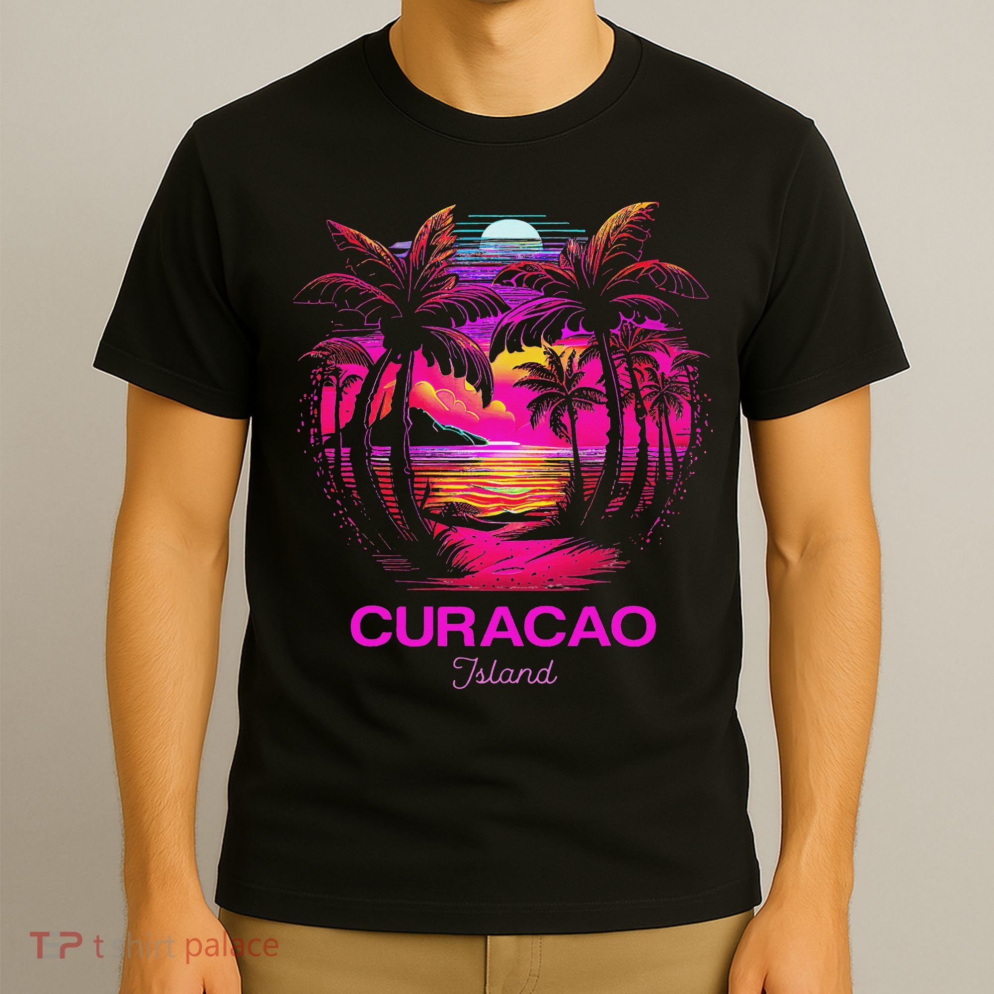 Vacation Souvenir Palm Tree Curacao T-Shirt