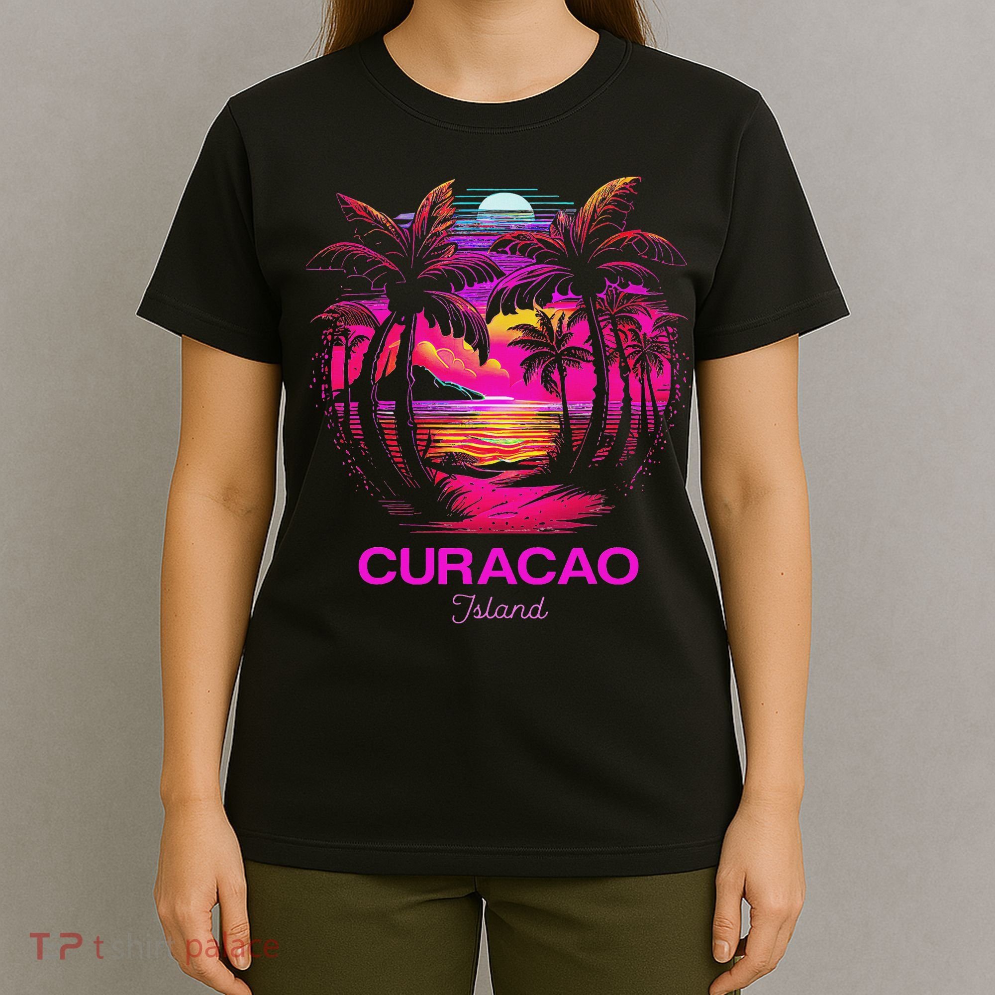 Vacation Souvenir Palm Tree Curacao T-Shirt
