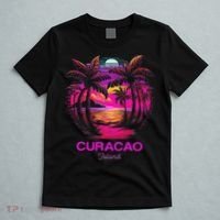 Vacation Souvenir Palm Tree Curacao T-Shirt thumb 5