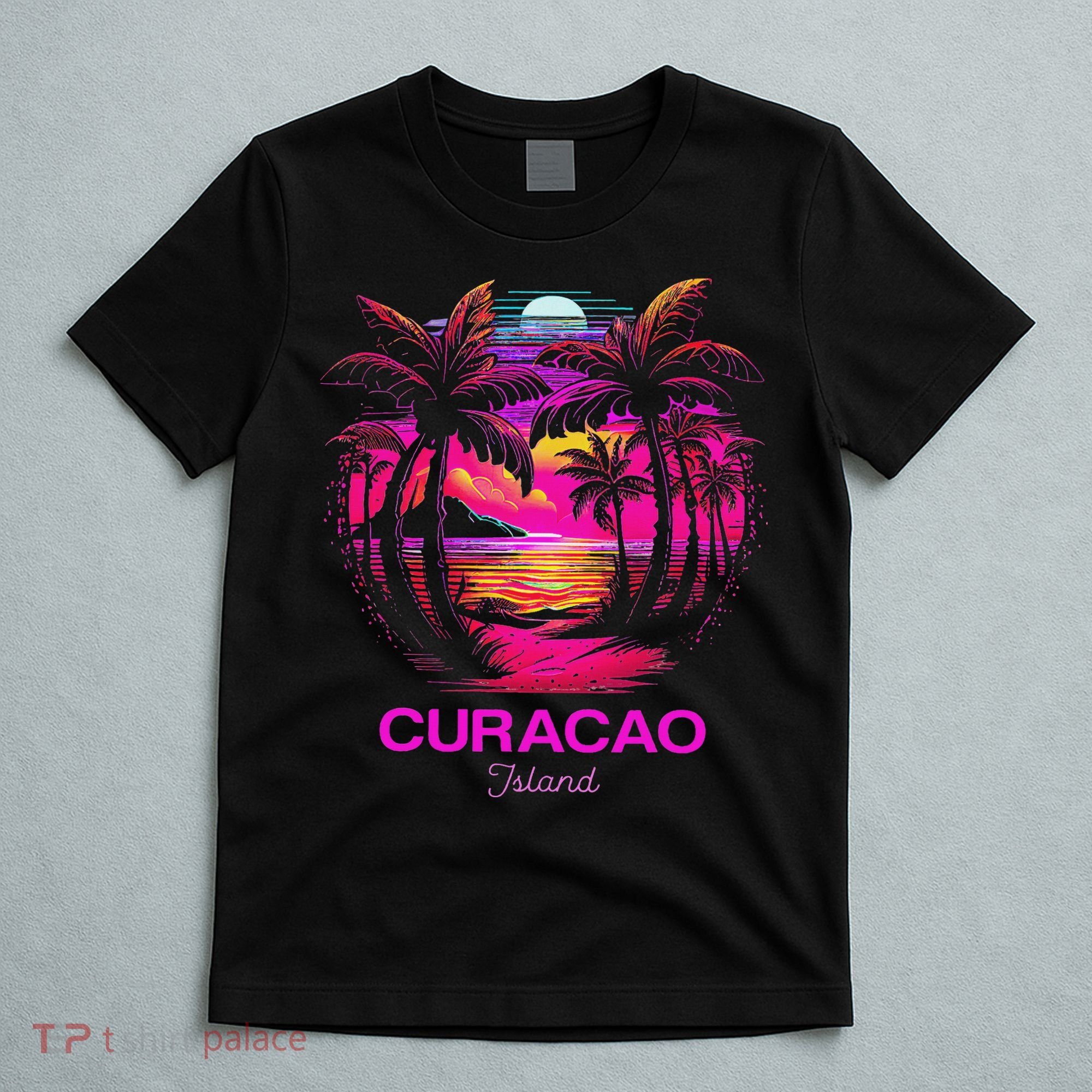Vacation Souvenir Palm Tree Curacao T-Shirt