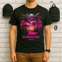 Vacation Souvenir Palm Tree Curacao T-Shirt thumb 6