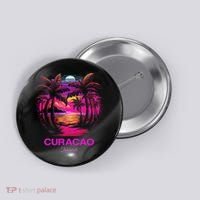 Vacation Souvenir Palm Tree Curacao Button thumb 0