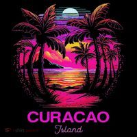 Vacation Souvenir Palm Tree Curacao Button thumb 1