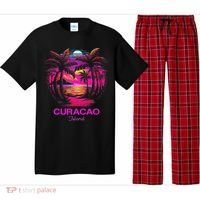 Vacation Souvenir Palm Tree Curacao Pajama Set thumb 0