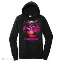 Vacation Souvenir Palm Tree Curacao Women's Hoodie thumb 0