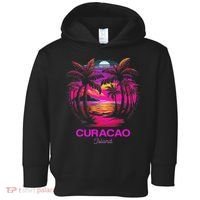 Vacation Souvenir Palm Tree Curacao Toddler Hoodie thumb 0