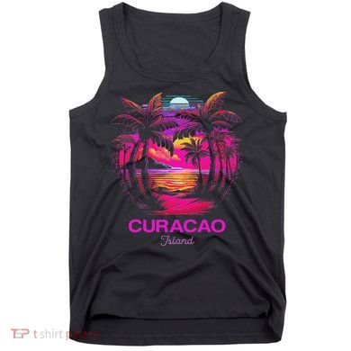 Vacation Souvenir Palm Tree Curacao Tank Top