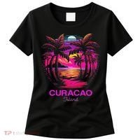 Vacation Souvenir Palm Tree Curacao Women's T-Shirt thumb 0