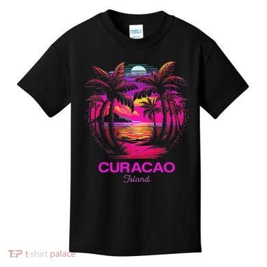 Vacation Souvenir Palm Tree Curacao Kids T-Shirt