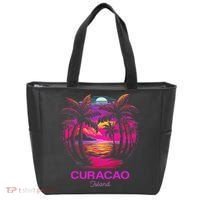 Vacation Souvenir Palm Tree Curacao Tote Bag thumb 0