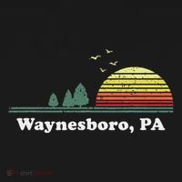 Vintage Sunset Pine Tree Waynesboro Pennsylvania Souvenir Kids Sweatshirt thumb 2