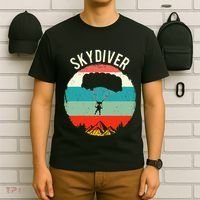 Vintage Skydiving Parachuting Retro Skydiver T-Shirt thumb 6