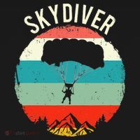 Vintage Skydiving Parachuting Retro Skydiver T-Shirt thumb 7