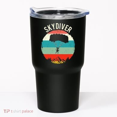 Vintage Skydiving Parachuting Retro Skydiver Tumbler