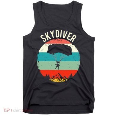 Vintage Skydiving Parachuting Retro Skydiver Tank Top