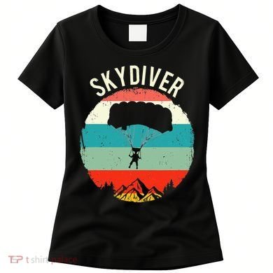 Vintage Skydiving Parachuting Retro Skydiver Women's T-Shirt