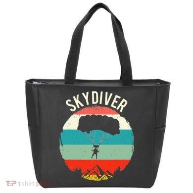 Vintage Skydiving Parachuting Retro Skydiver Tote Bag