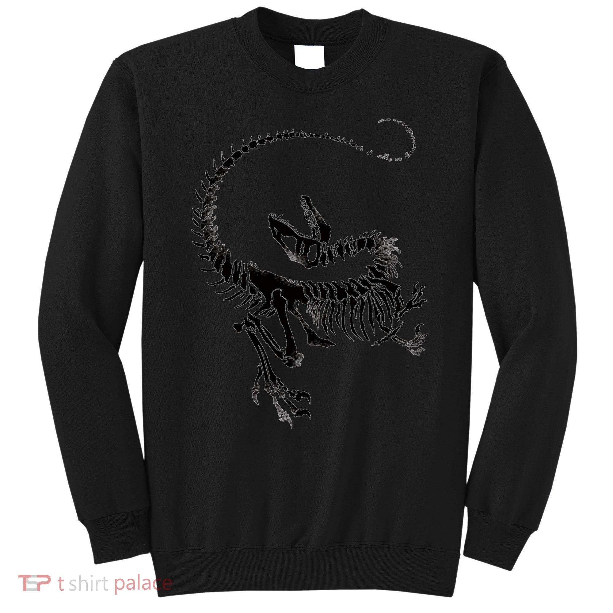 Velociraptor Skeleton Print Sweatshirt