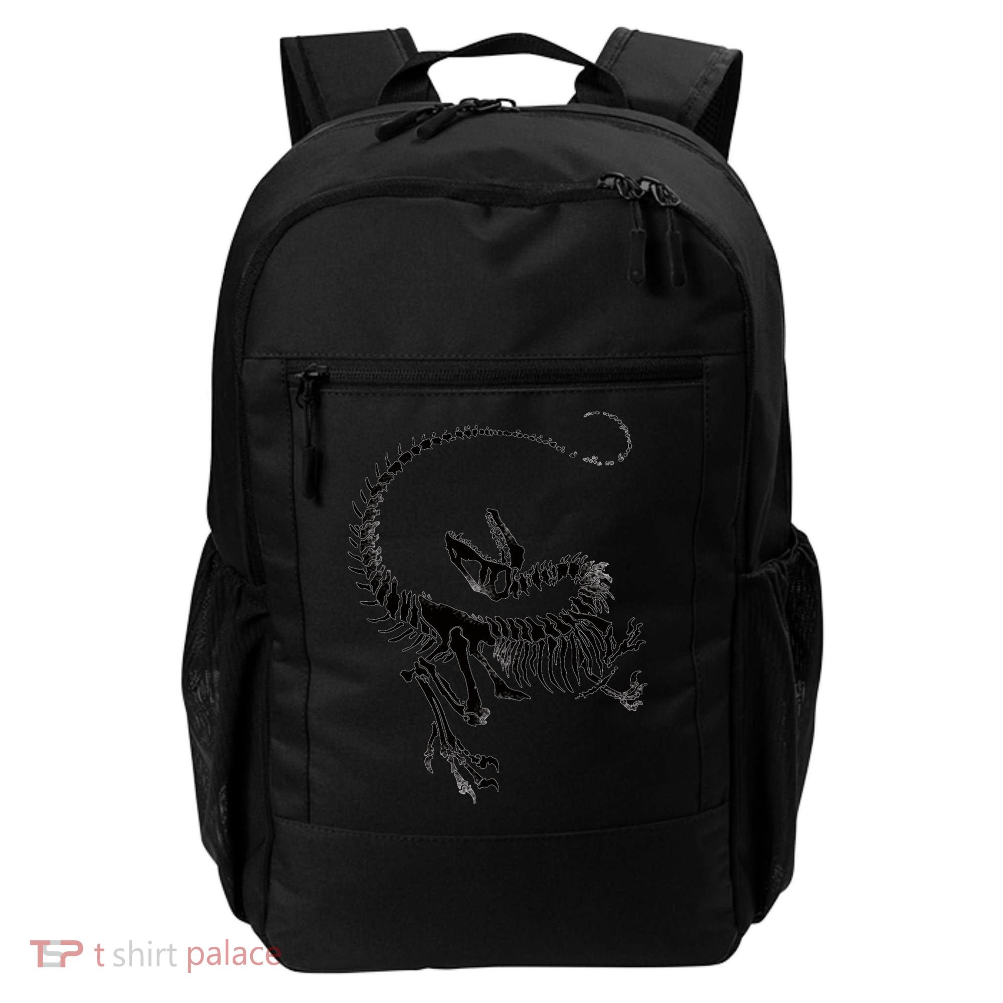 Velociraptor Skeleton Print Backpack