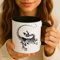 Velociraptor Skeleton Print Coffee Mug thumb 3