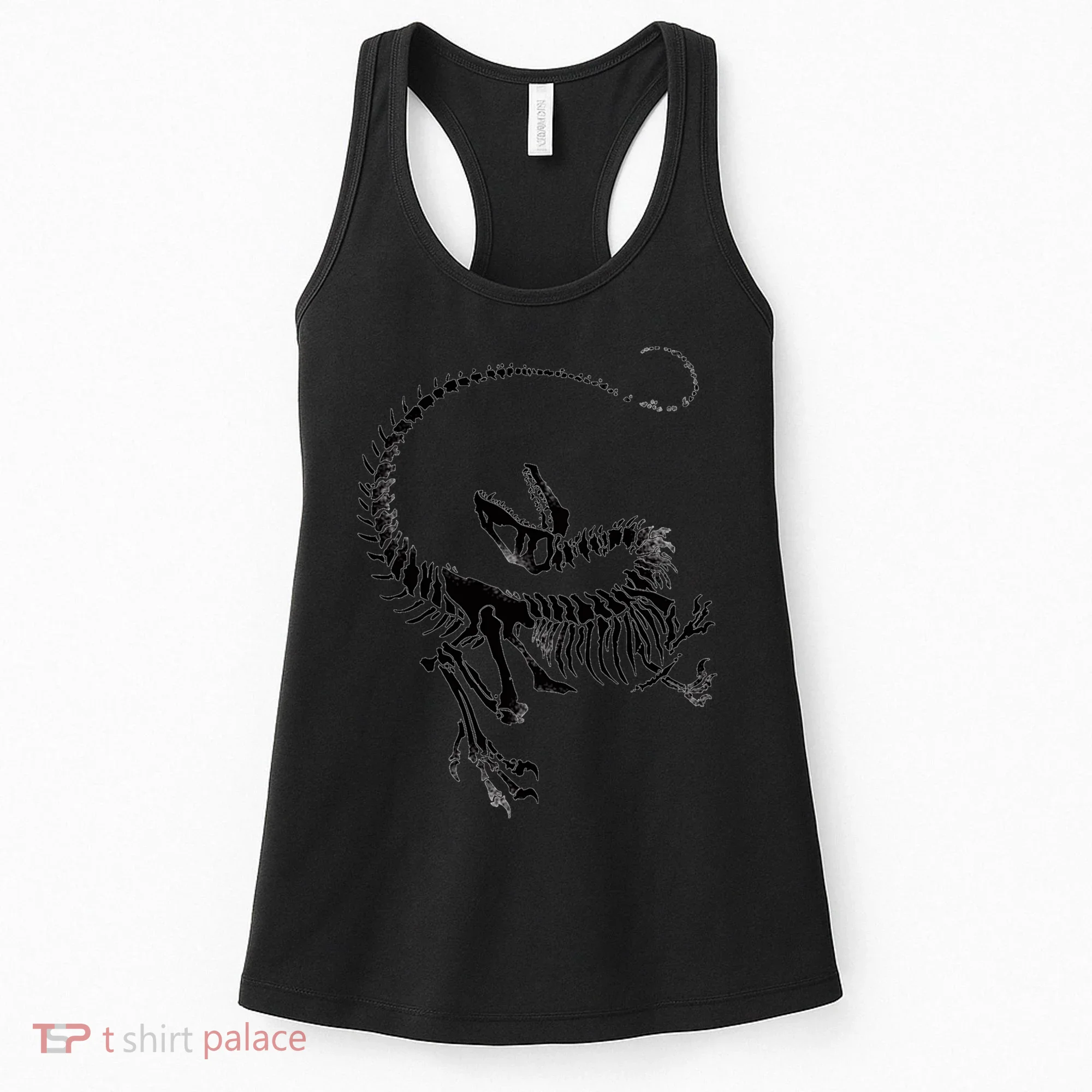 Velociraptor Skeleton Print Women's Tank Top