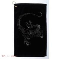 Velociraptor Skeleton Print Golf Towel thumb 0