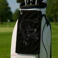 Velociraptor Skeleton Print Golf Towel thumb 2
