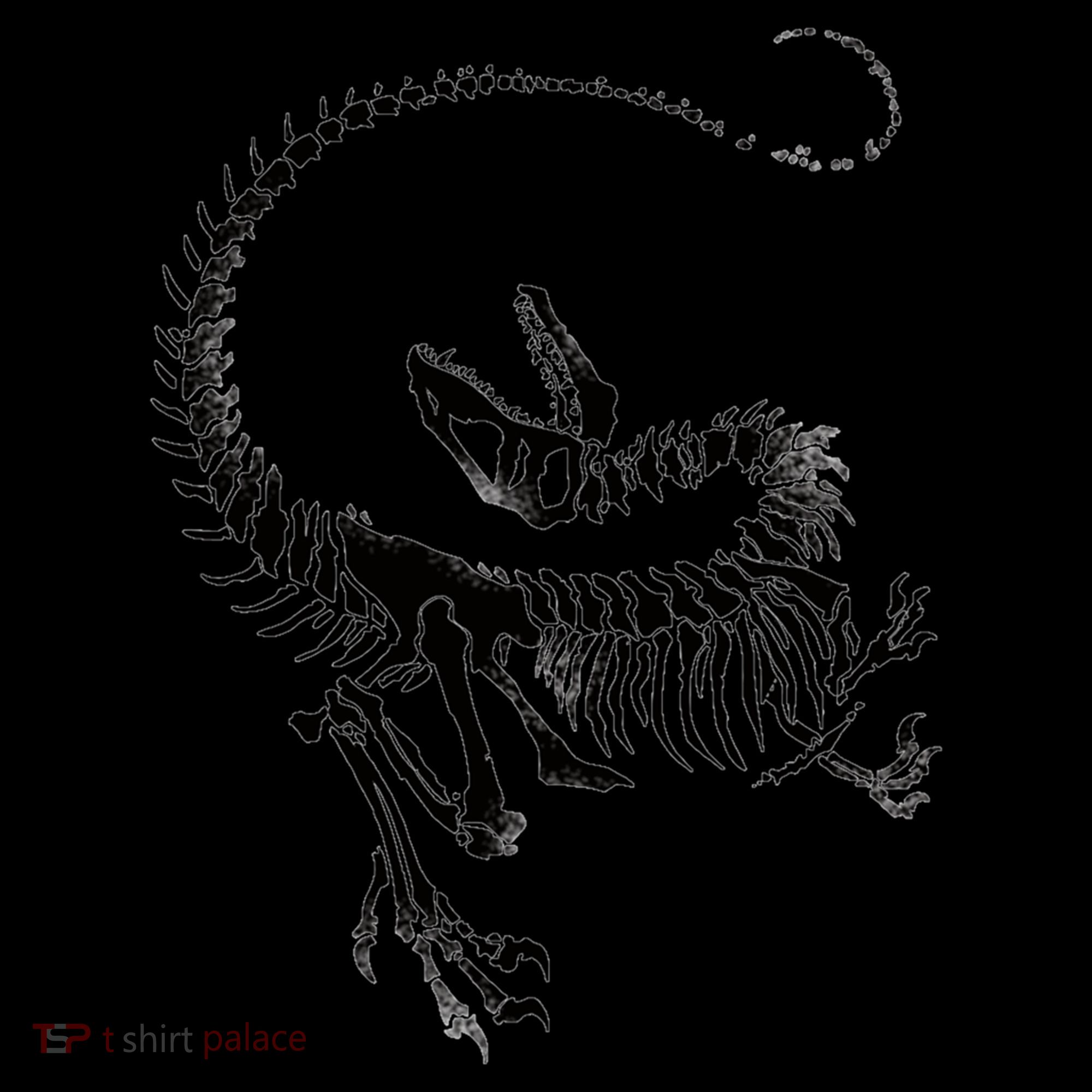 Velociraptor Skeleton Print Kids Hoodie