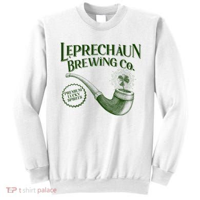 Vintage St Patrick's Day Leprechaun Brewing Co Premium Lucky Spirits Sweatshirt