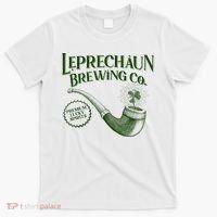 Vintage St Patrick's Day Leprechaun Brewing Co Premium Lucky Spirits T-Shirt thumb 0