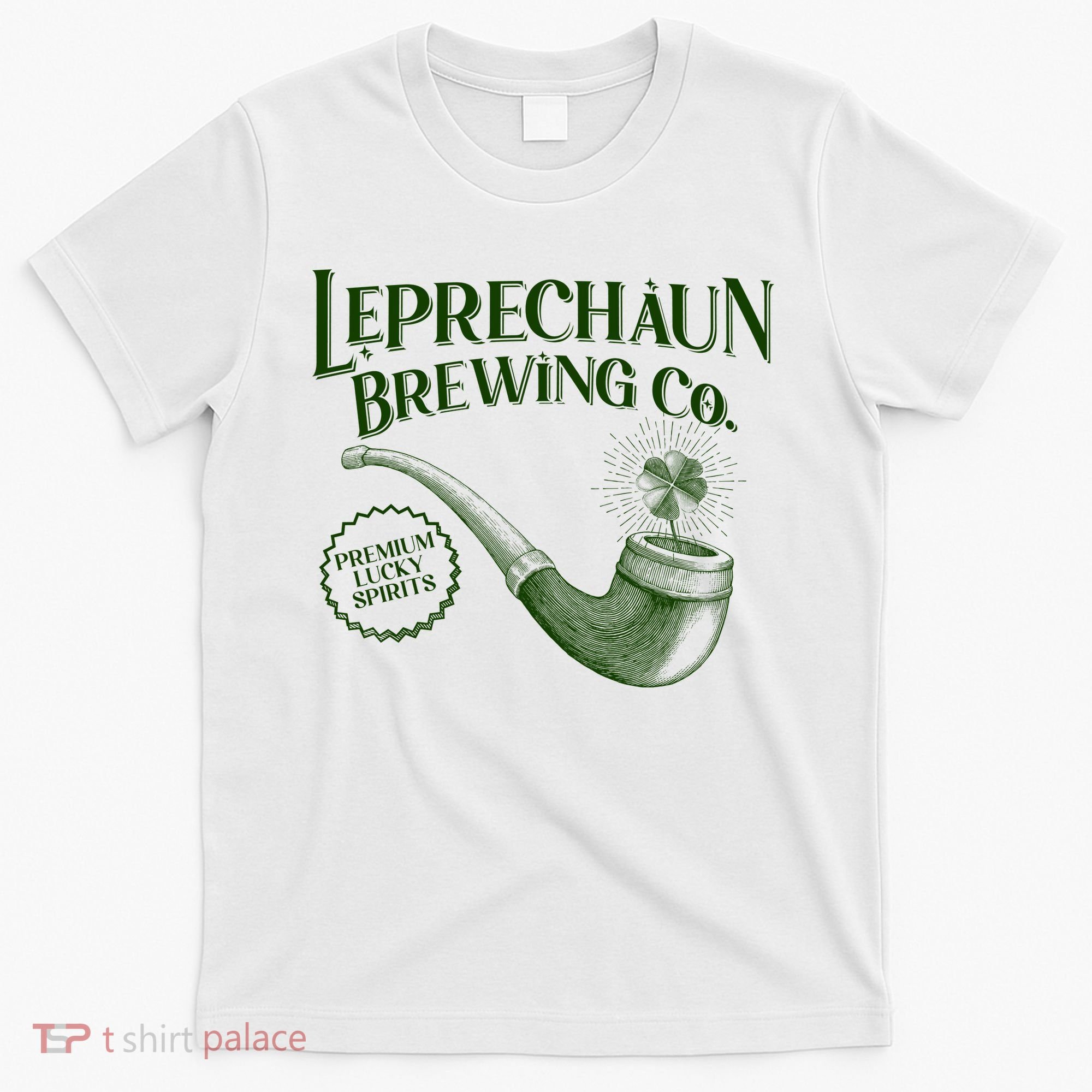 Vintage St Patrick's Day Leprechaun Brewing Co Premium Lucky Spirits T-Shirt