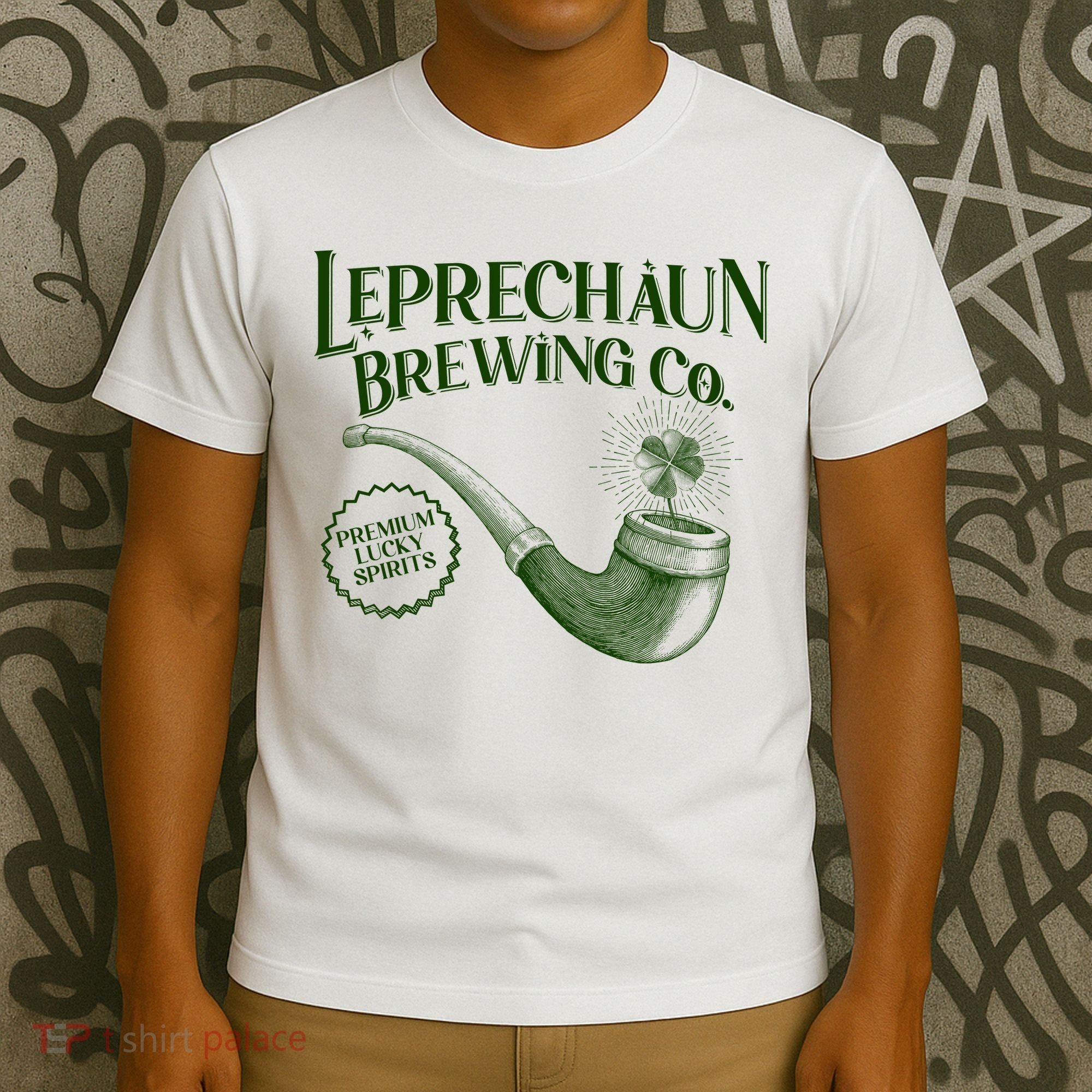 Vintage St Patrick's Day Leprechaun Brewing Co Premium Lucky Spirits T-Shirt