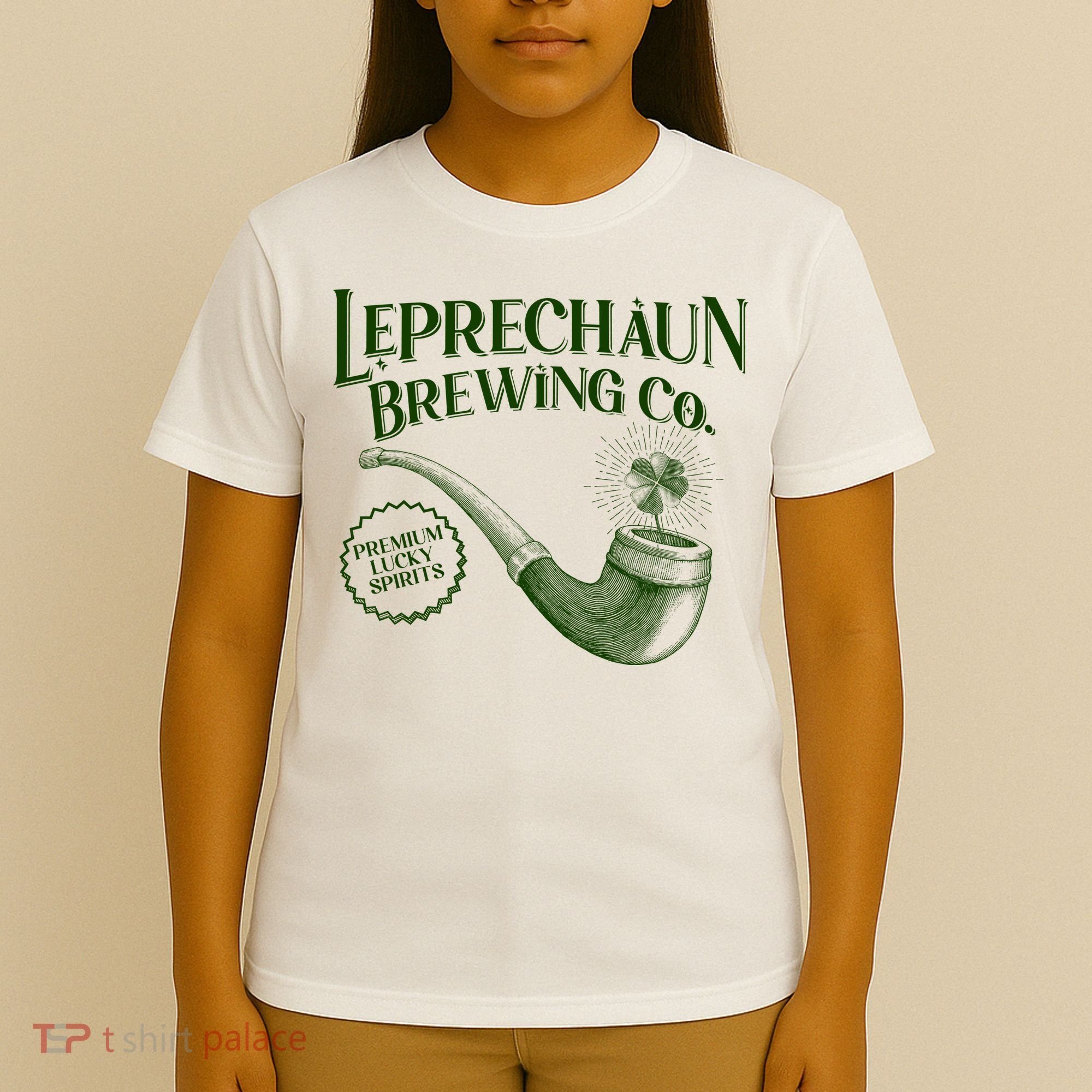 Vintage St Patrick's Day Leprechaun Brewing Co Premium Lucky Spirits T-Shirt