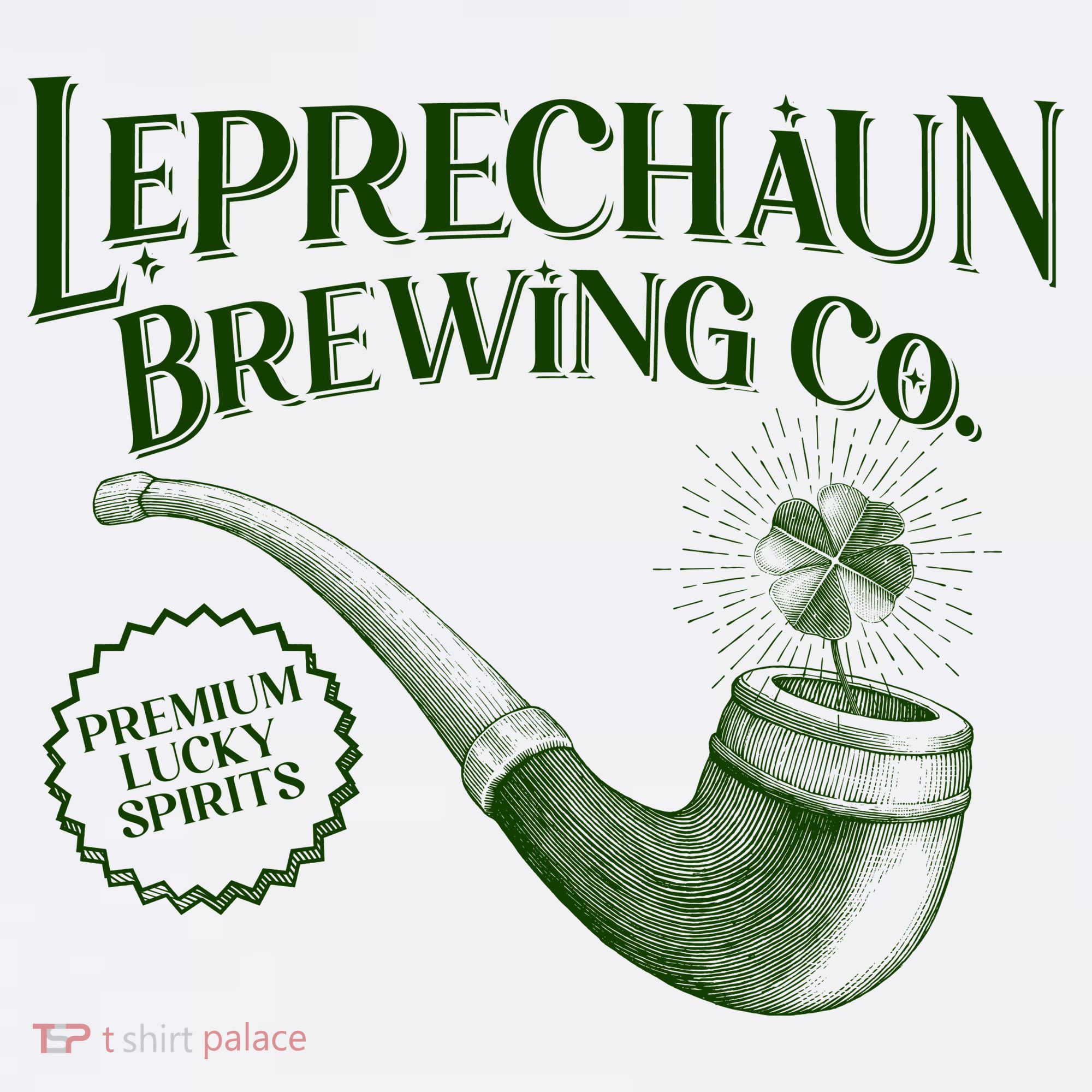 Vintage St Patrick's Day Leprechaun Brewing Co Premium Lucky Spirits T-Shirt