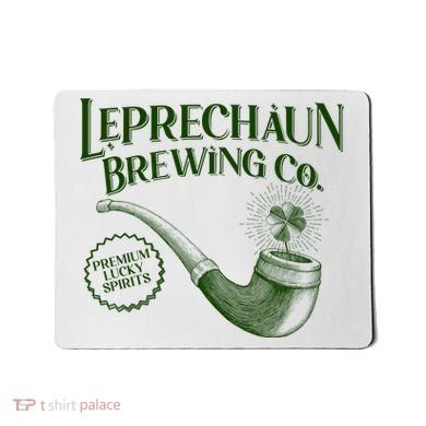 Vintage St Patrick's Day Leprechaun Brewing Co Premium Lucky Spirits Mousepad