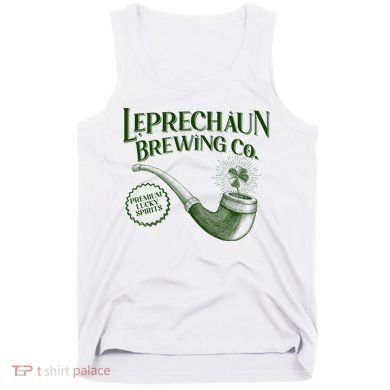 Vintage St Patrick's Day Leprechaun Brewing Co Premium Lucky Spirits Tank Top