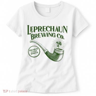 Vintage St Patrick's Day Leprechaun Brewing Co Premium Lucky Spirits Women's T-Shirt