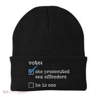 Vote She Prosecuted Sex Offenders He Is One Beanie thumb 0