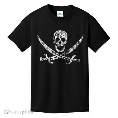 Vintage Skull Pirate Flag Kids T-Shirt