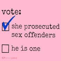 Vote She Prosecuted Sex Offenders He Is One Coaster thumb 2