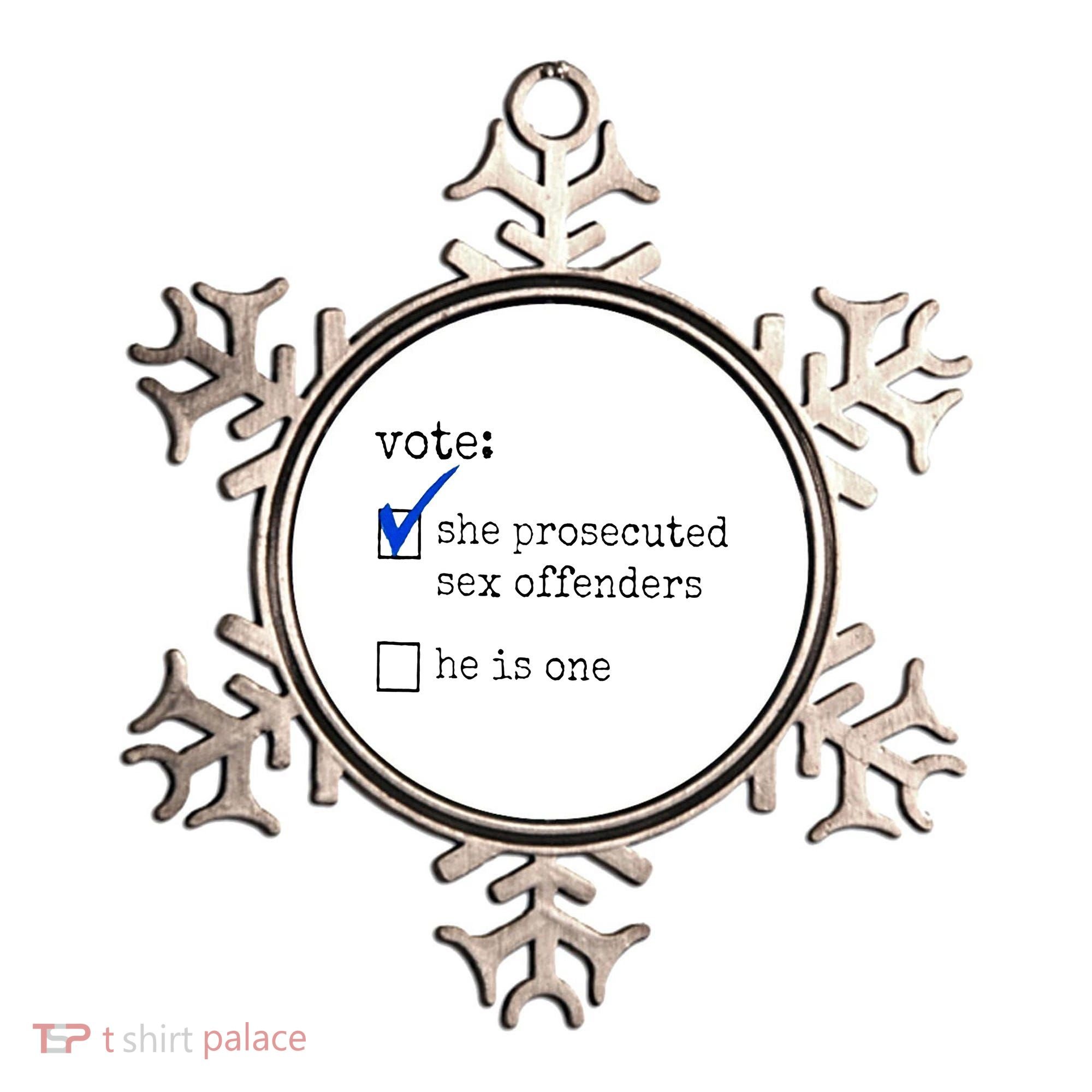 Vote She Prosecuted Sex Offenders He Is One Ornament