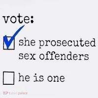 Vote She Prosecuted Sex Offenders He Is One Women's Tank Top thumb 5