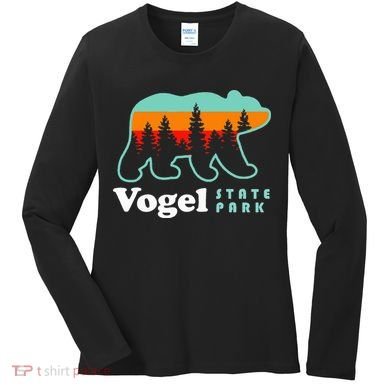 Vogel State Park Camping Georgia Lake Bear Women's Long Sleeve Shirt
