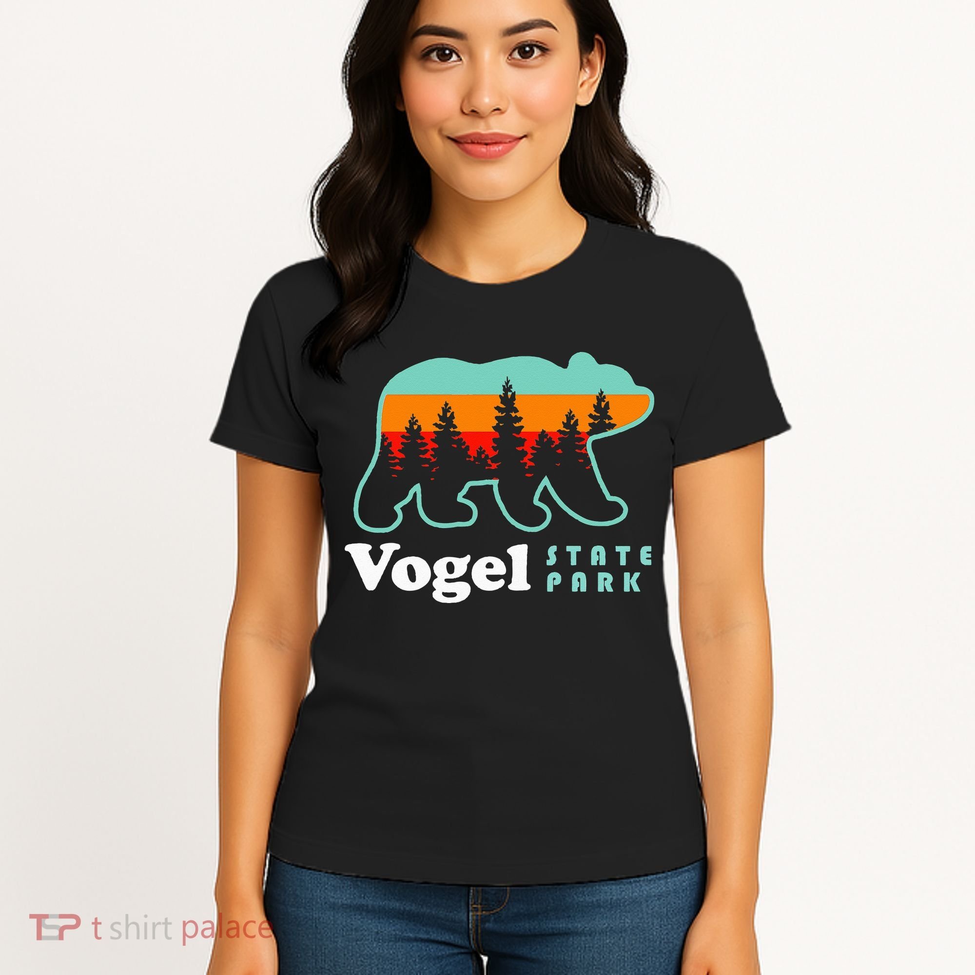 Vogel State Park Camping Georgia Lake Bear Women's T-Shirt