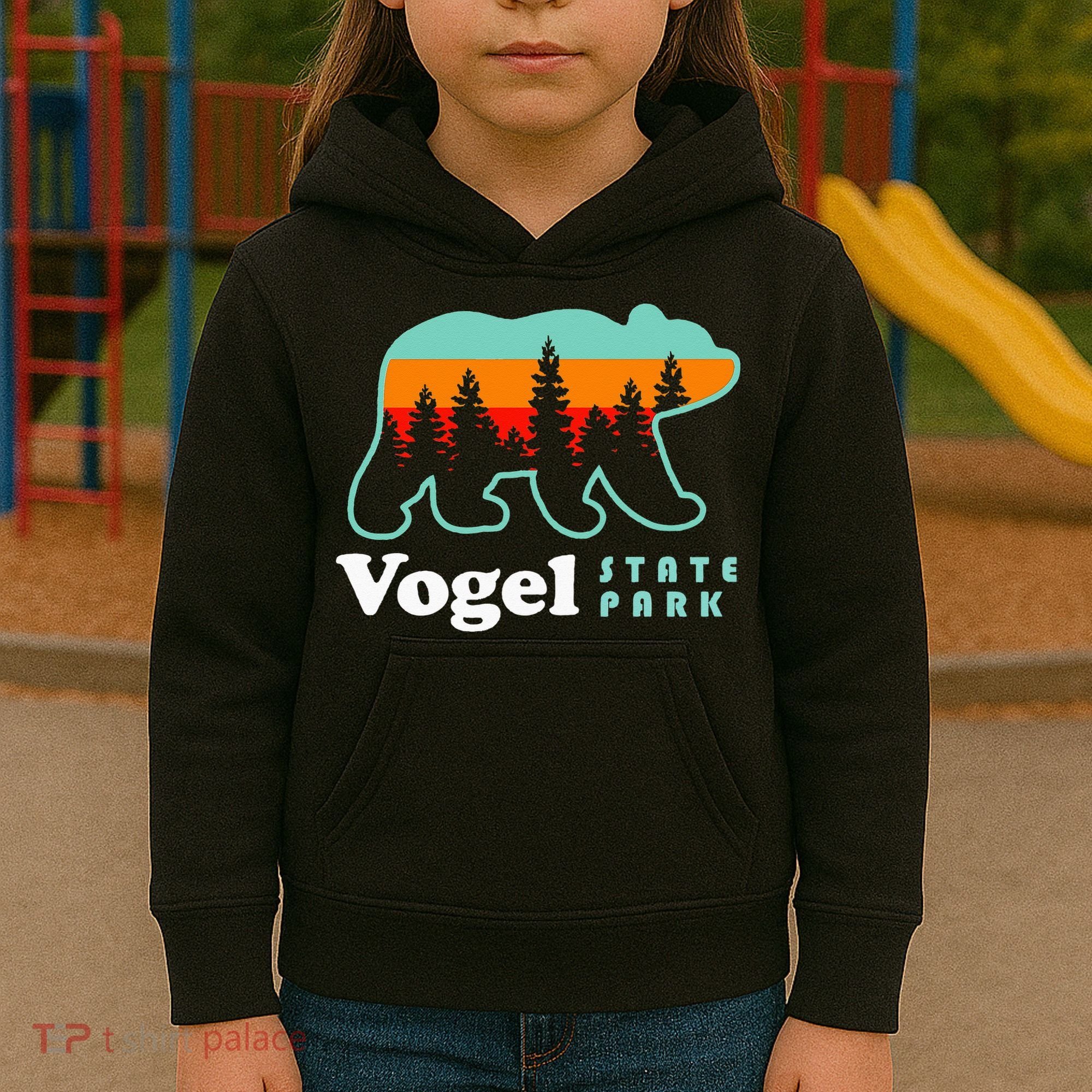 Vogel State Park Camping Georgia Lake Bear Kids Hoodie