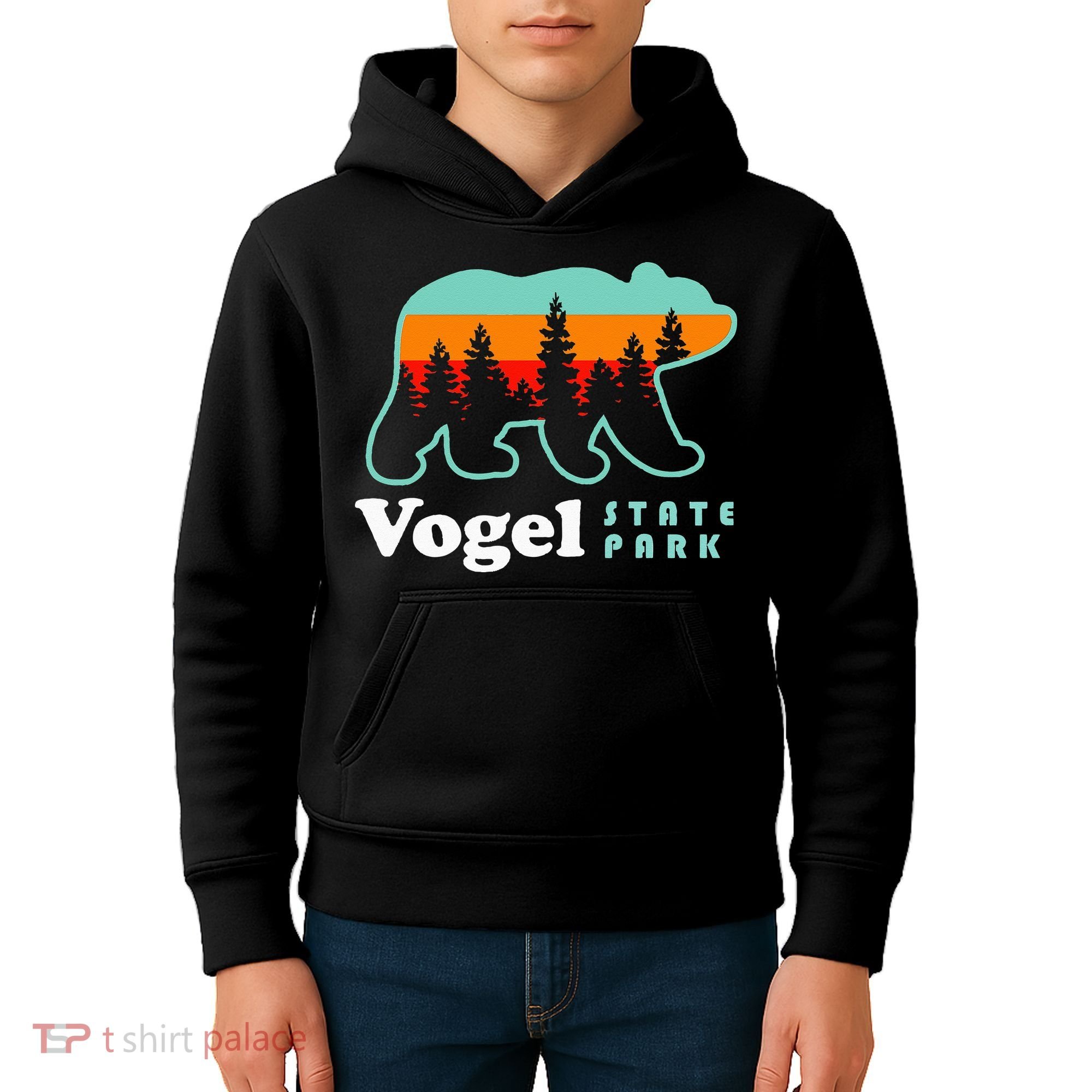 Vogel State Park Camping Georgia Lake Bear Kids Hoodie