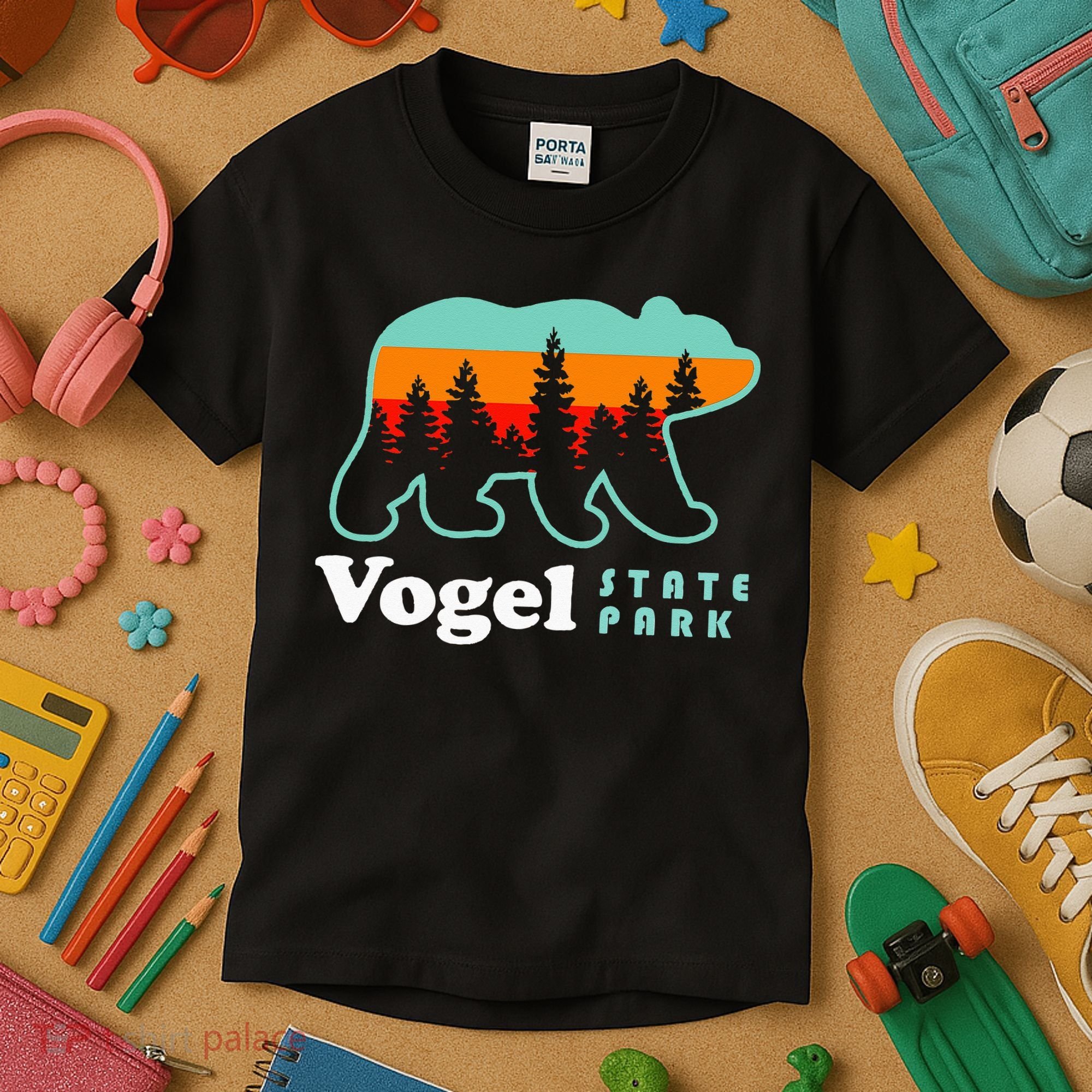 Vogel State Park Camping Georgia Lake Bear Kids T-Shirt