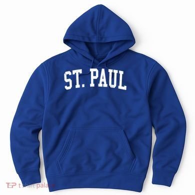 Vintage St Paul Mn Distressed Black Varsity Style Cool Gift Hoodie